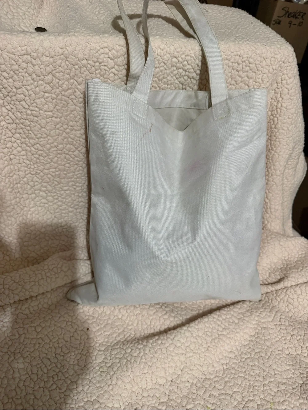 Disney Cream Tote Bag with Anna & Elsa Purple Pink Accents